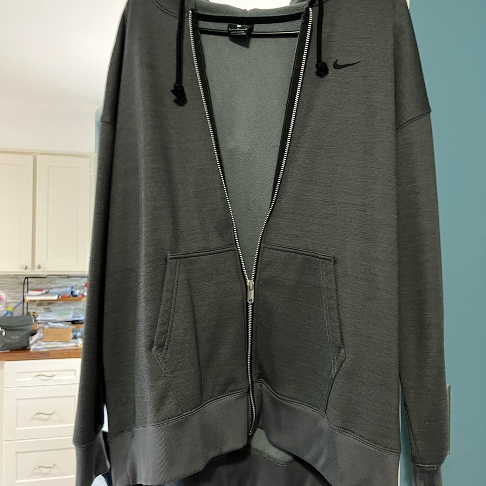 Nike zip hoody- gray XL